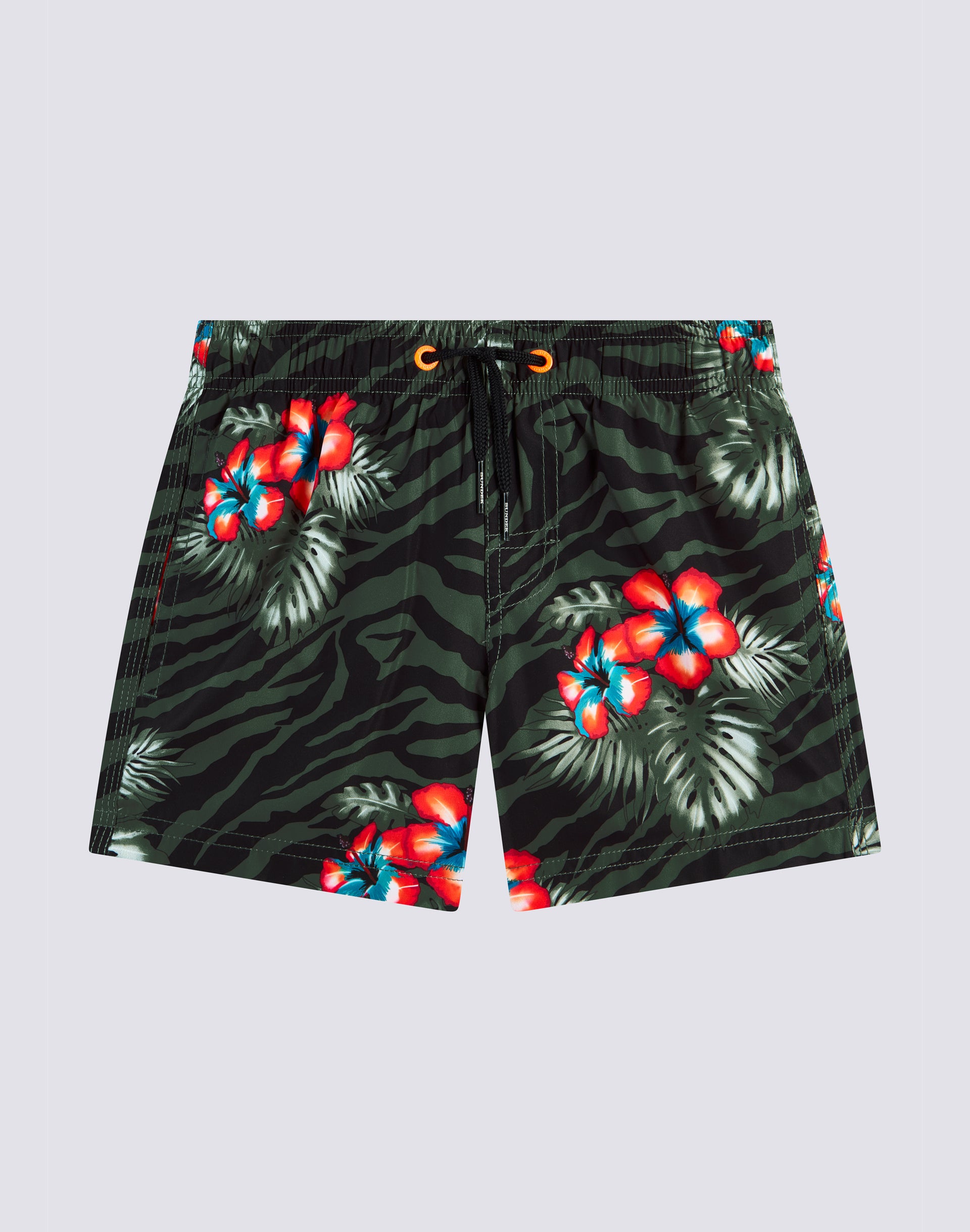 REPREVE® TRAJE DE BAÑO CORTO CON CINTURA ELÁSTICA Y ESTAMPADO JUNGLE HIBI PARA NIÑOS