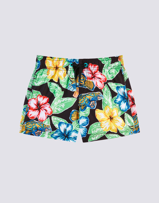 REPREVE® TRAJE DE BAÑO CORTO CON ESTAMPADO ANIMAL FISH PARA NIÑOS