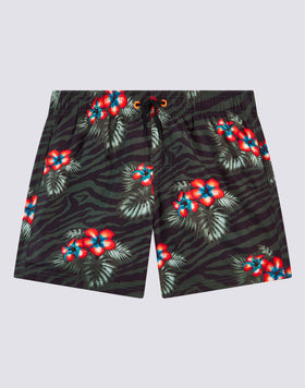 TRAJE DE BAÑO REPREVE® CON ESTAMPADO JUNGLE HIBI PARA HOMBRE