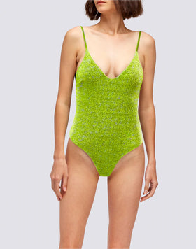 TRAJE DE BAÑO DE UNA PIEZA DE LUREX PARA DAMAS