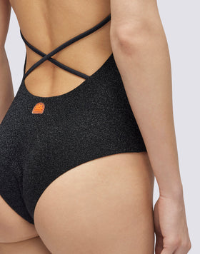 TRAJE DE BAÑO DE UNA PIEZA DE LUREX PARA DAMAS