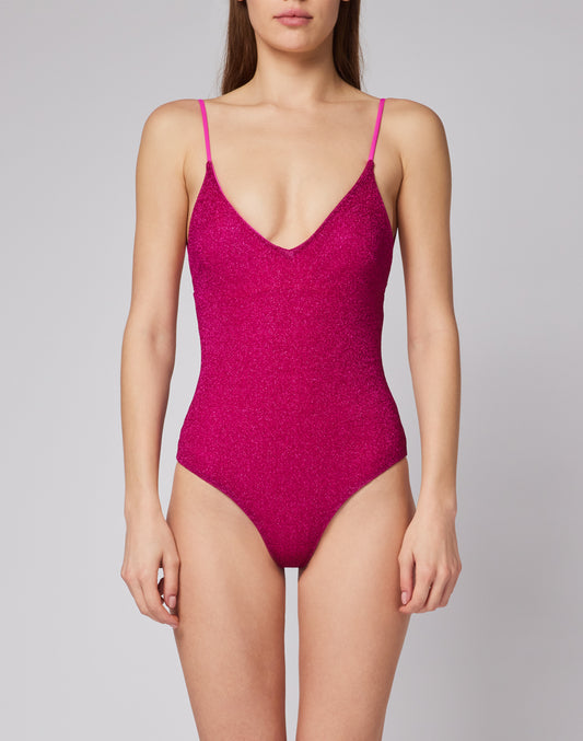 TRAJE DE BAÑO DE UNA PIEZA DE LUREX PARA DAMAS